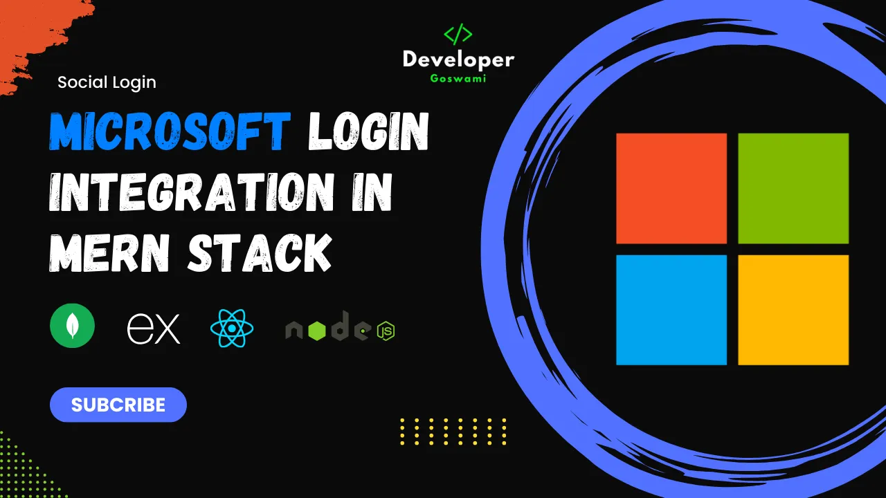 Microsoft Login Integration in MERN Stack | Step-by-Step Tutorial | With Source Code
